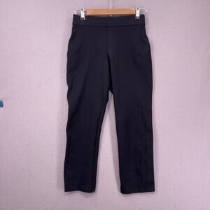 Spanx Perfect Pant Womens Small Petite Black Ponte Knit  Slimming Ankle Career